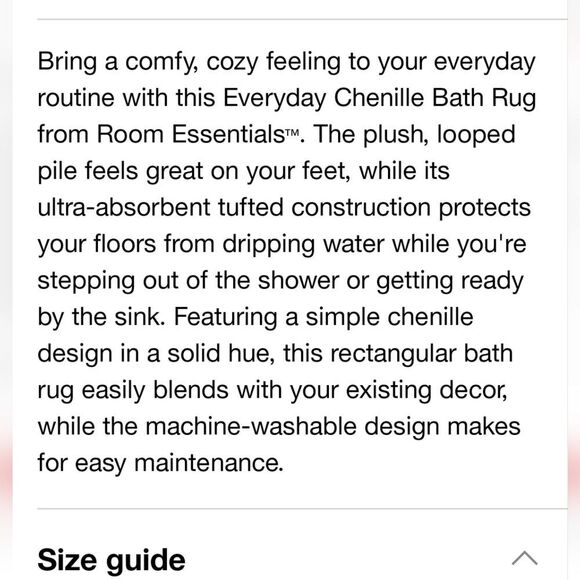 Room Essentials Everyday Chenille Non-Slip Tufted Bath Rug- Black - Picture 5 of 9